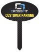 Unisub Gloss White Aluminum Oval Yard Sign W/Stake 10/Cs